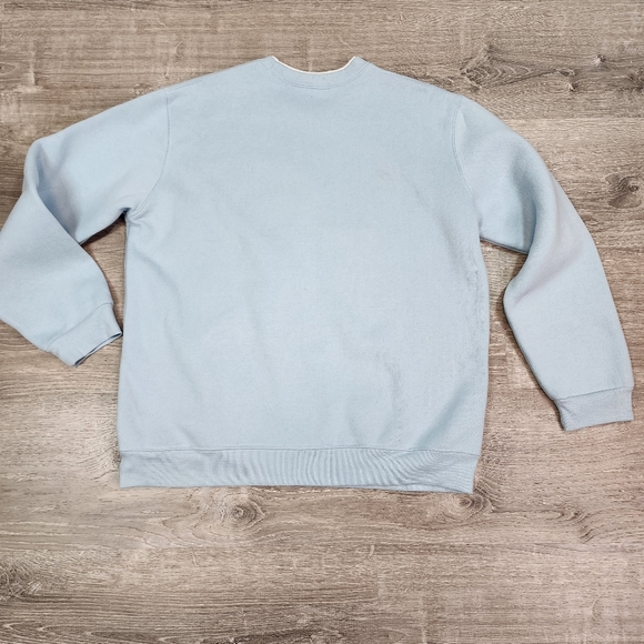 CARDINAL BIRD Graphic Pullover Blue Sweatshirt Crew Neck Collar Large - Picture 12 of 14